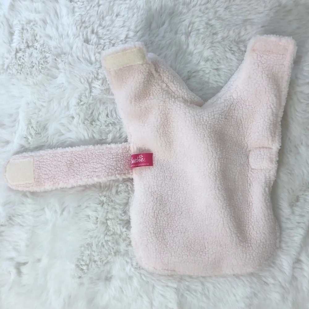 2005 Barbie Pet Pal Corp Pink Faux Suede Shearling Small Pet Sherpa Vest